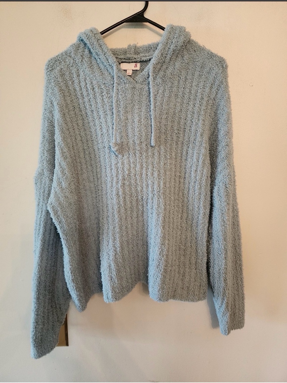 So blue hooded sweater size womens large